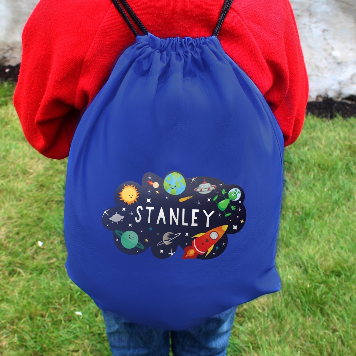 Personalised Space Blue Kit Bag - I Want That Present