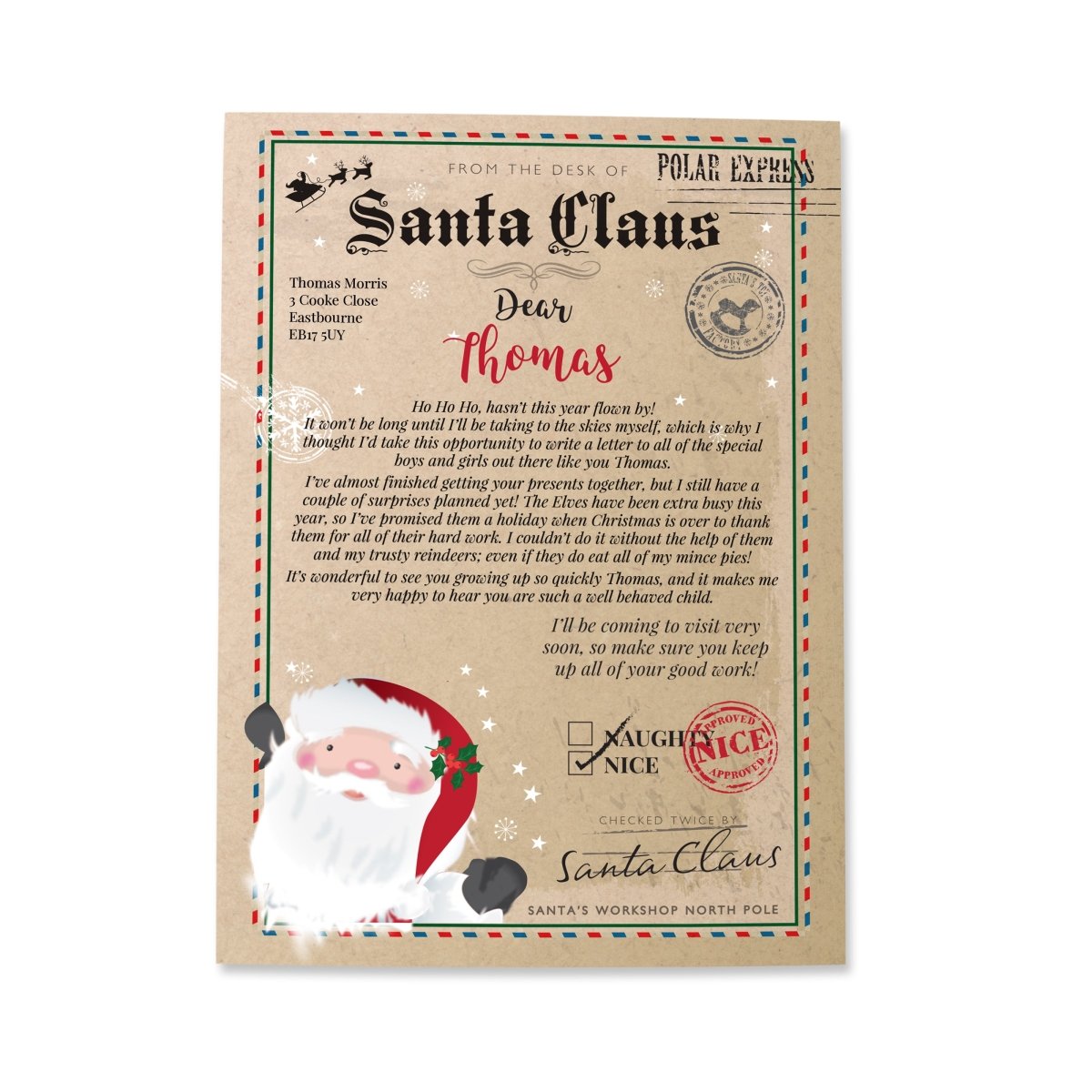 Personalised Santa Claus Letter - I Want That Present