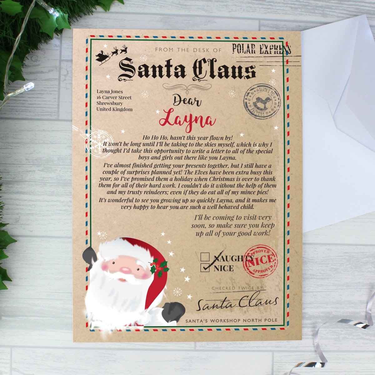 Personalised Santa Claus Letter - I Want That Present