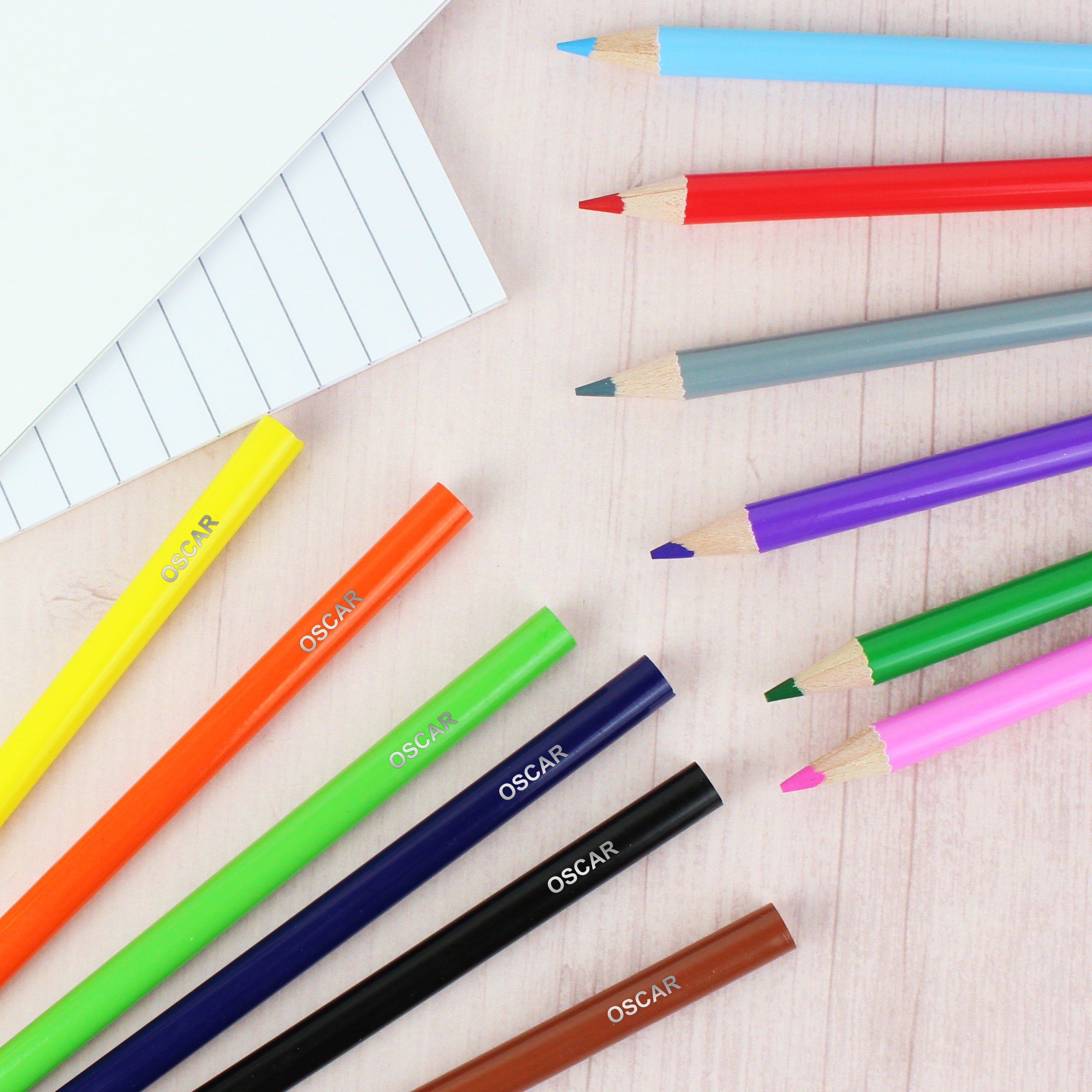 Personalised Blue Dinosaur Pencil Case with Personalised Pencils