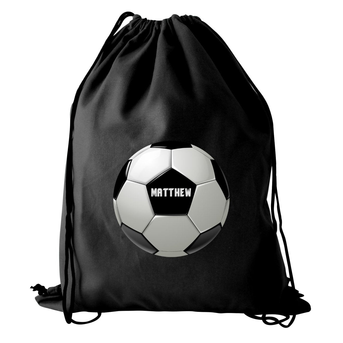 Personalised Football Black Kit Bag - I Want That Present
