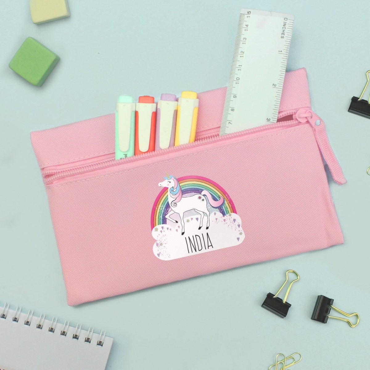 Personalised Unicorn Pink Pencil Case - I Want That Present