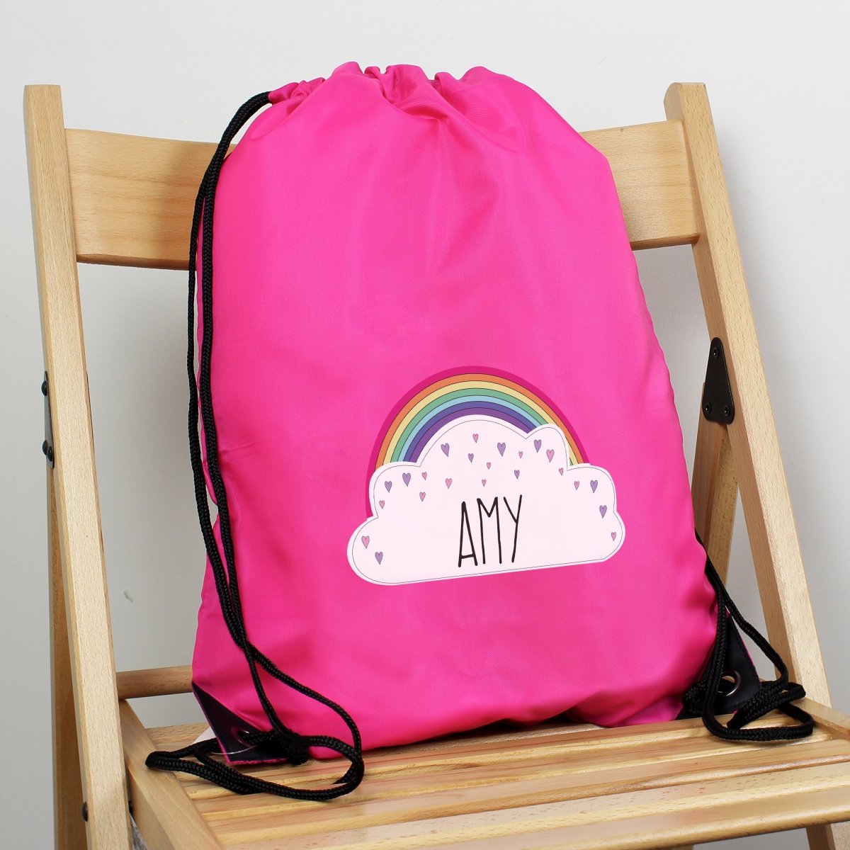 Personalised Rainbow Pink Kit Bag - I Want That Present