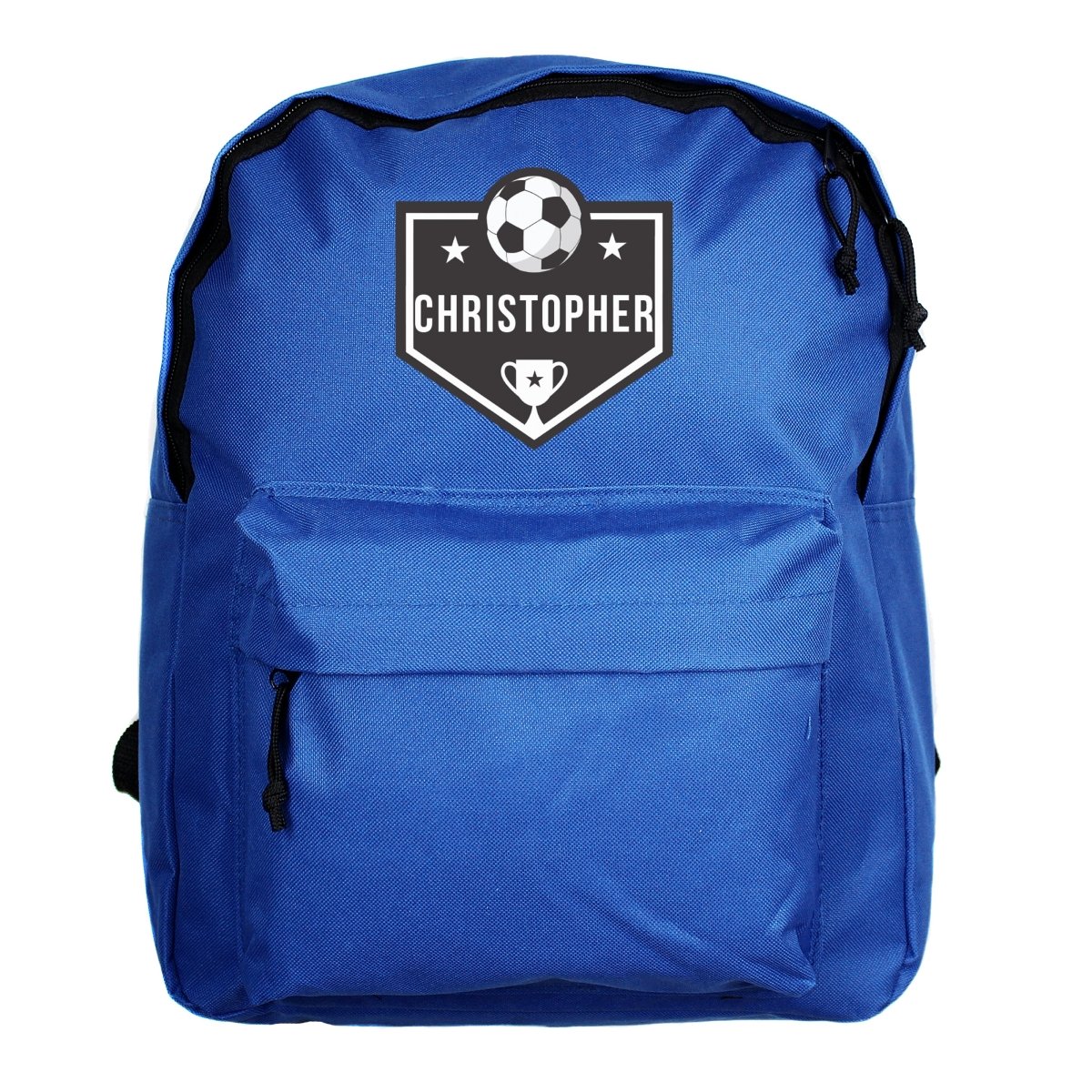 Personalised Football Blue Backpack - I Want That Present