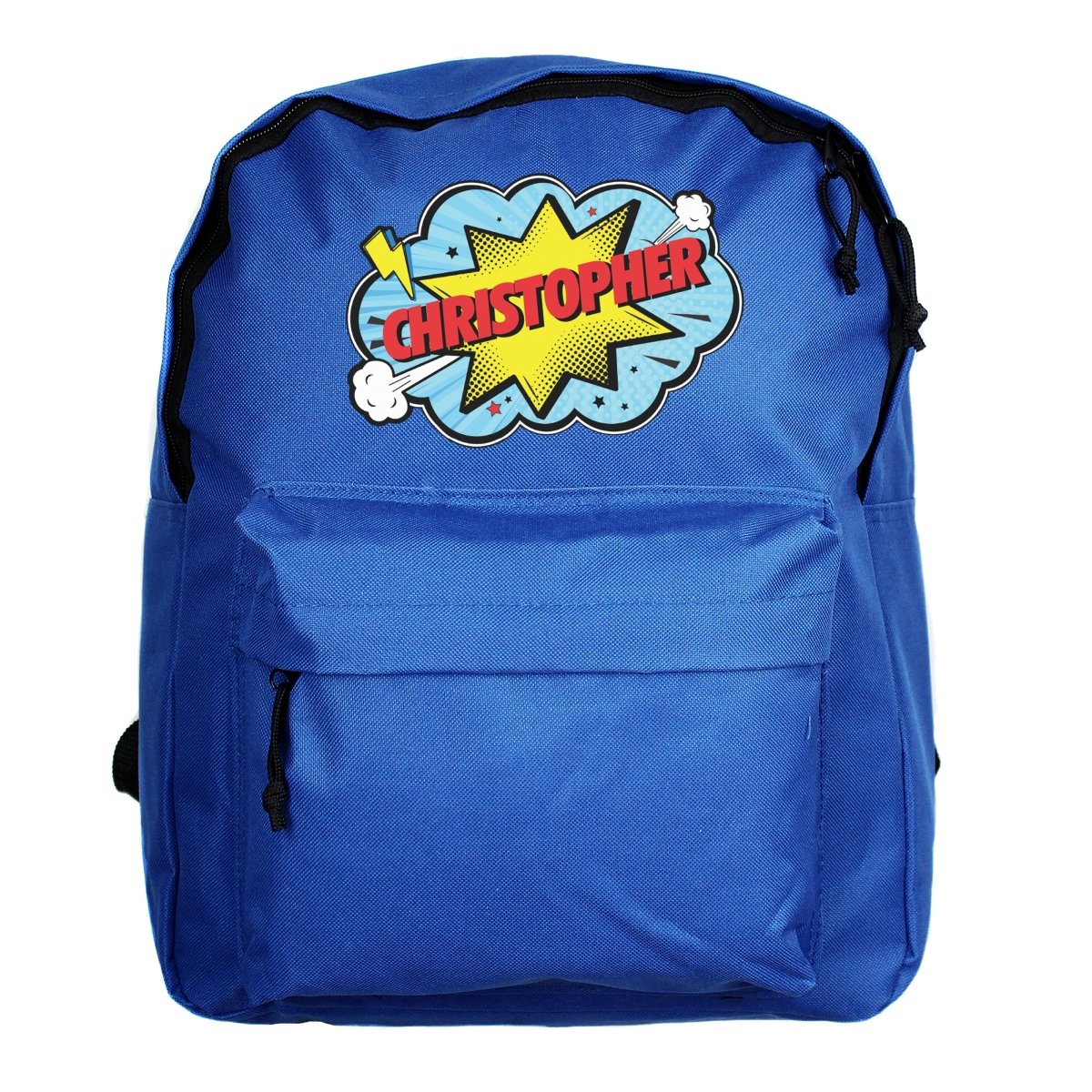 Personalised Superhero Blue Backpack - I Want That Present