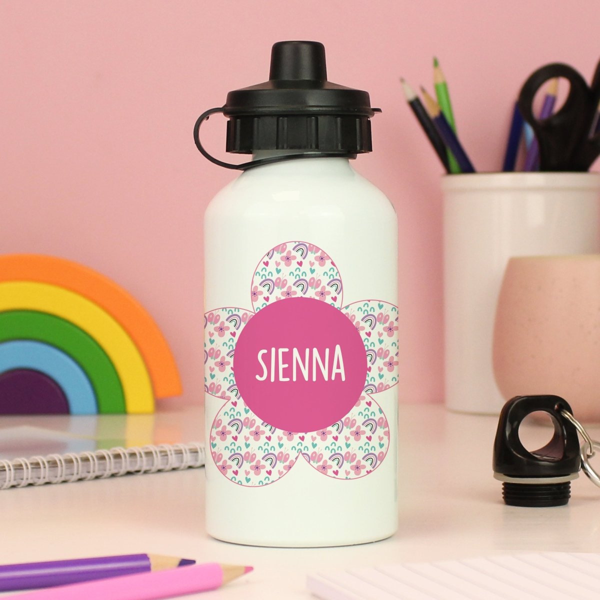 Personalised Flower Drinks Bottle - I Want That Present