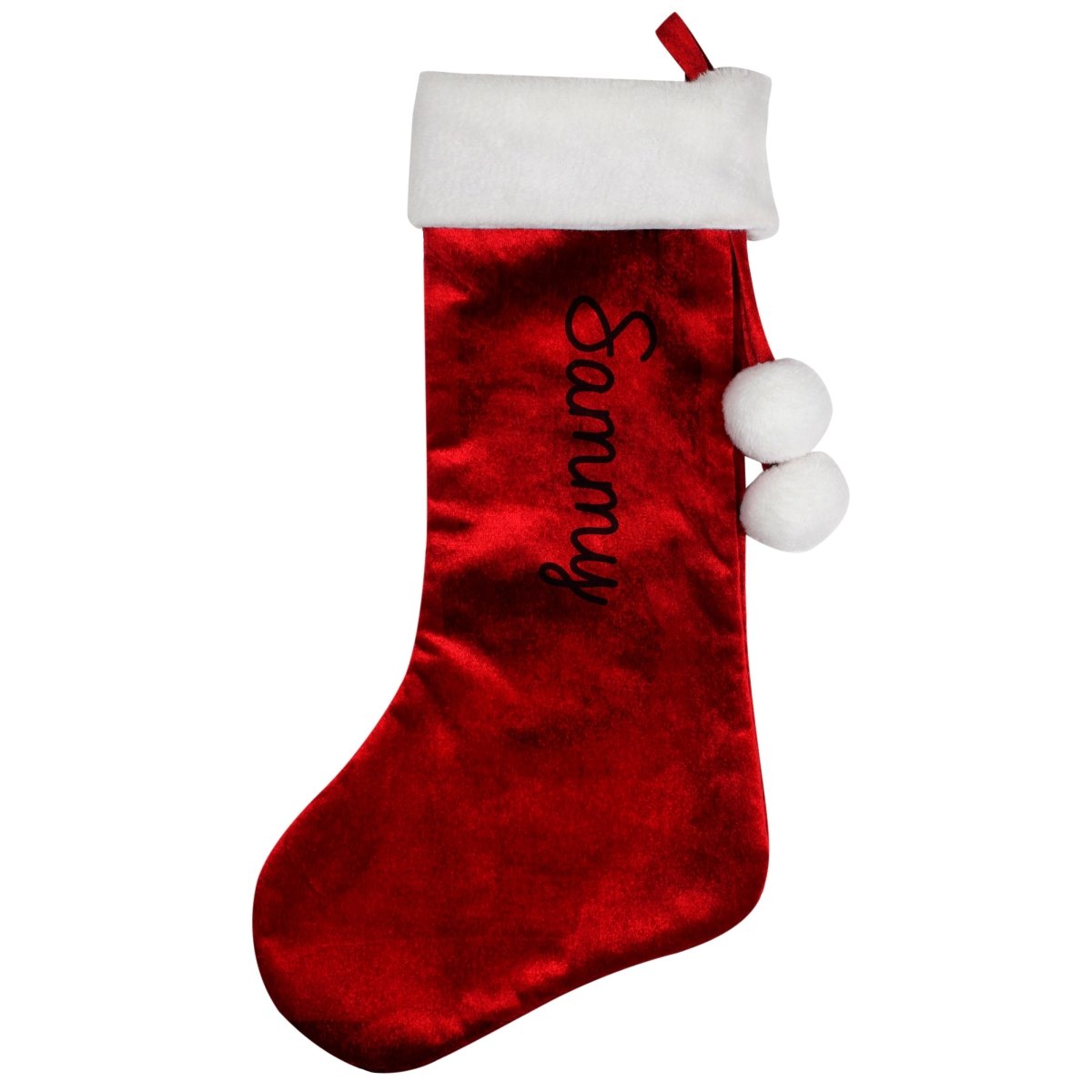 Personalised Name Only Red Stocking - I Want That Present