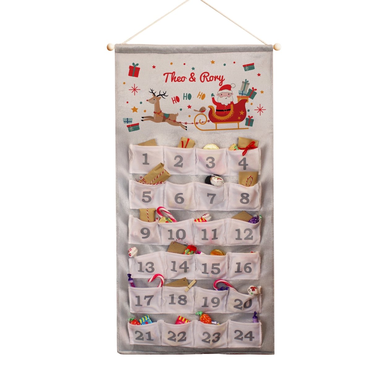 Personalised Santa Sleigh Advent Calendar - I Want That Present