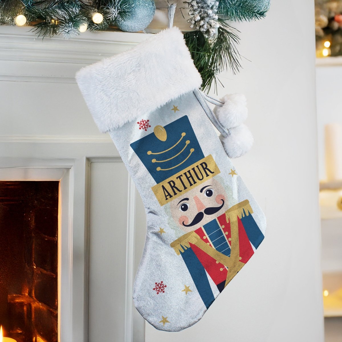 Personalised Nutcracker Christmas Stocking - I Want That Present