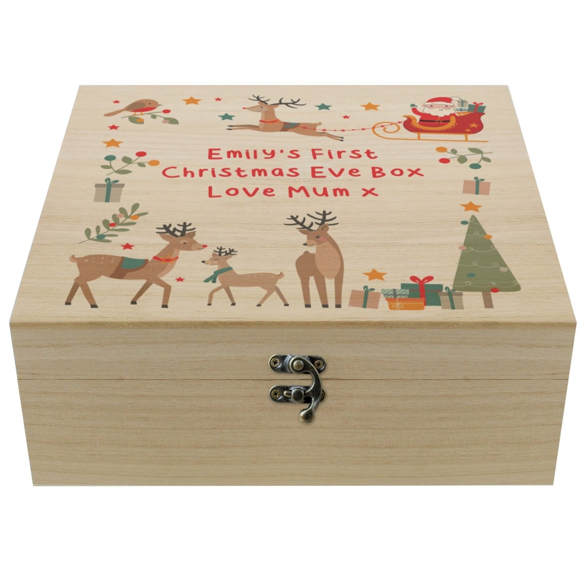 Personalised Santa & Reindeer Christmas Eve Box - I Want That Present