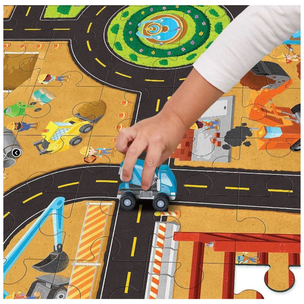 Peaceable Kingdom Puzzle & Play Construction Site - I Want That Present