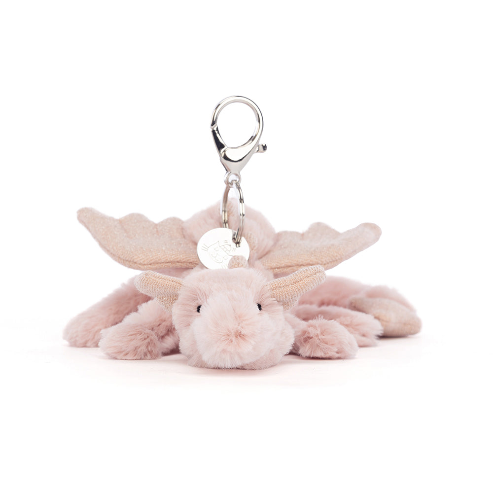 jellycat rose dragon bag charm