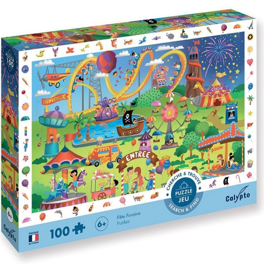 Search & Find Fun Fair 100 piece Jigsaw Puzzle by Calypto - I Want That Present