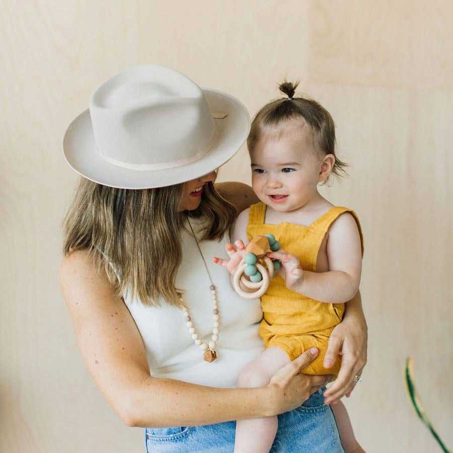 Chewable Charm Silicon Bead and Wooden Teething Toy - Succulent - I Want That Present