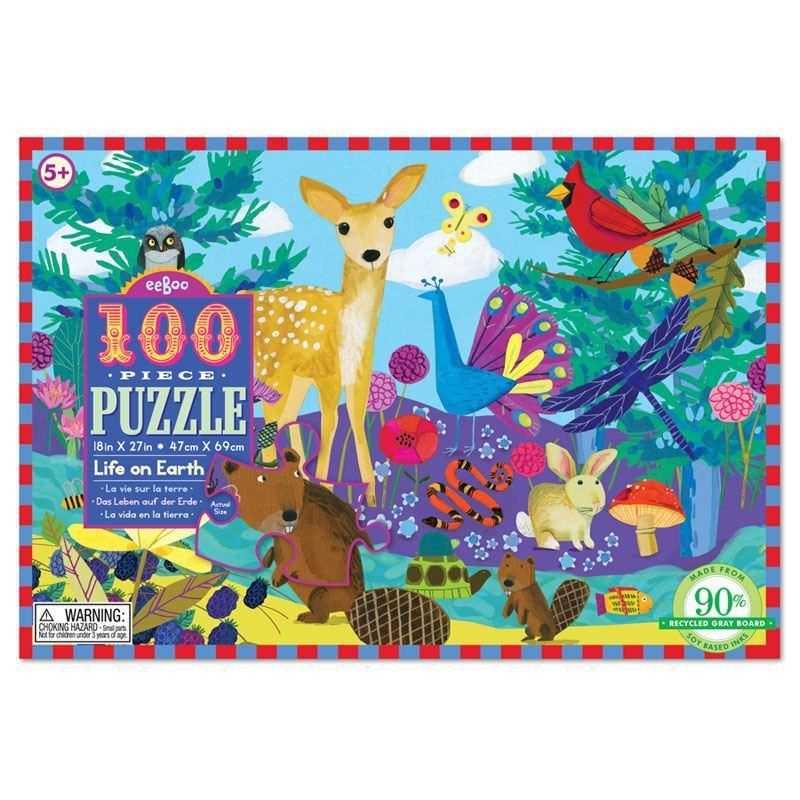 Giant Life on Earth 100 Piece Puzzle by eeBoo - I Want That Present