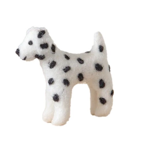 En Gry & Sif Miniature Felt Dalmation Dog - I Want That Present