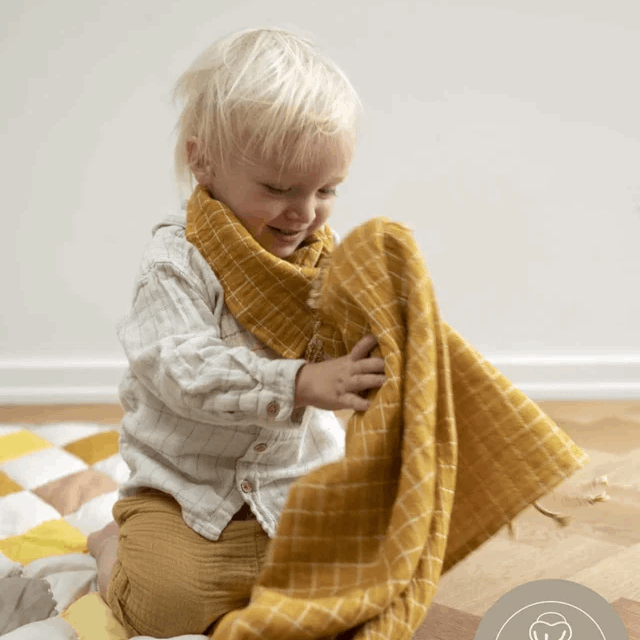 Fabelab Baby Blanket & Teddy - Ochre - I Want That Present