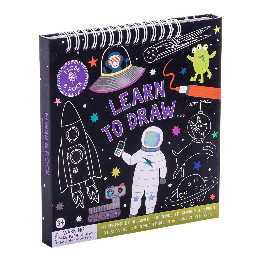floss and rock space learn to draw sprial bound book