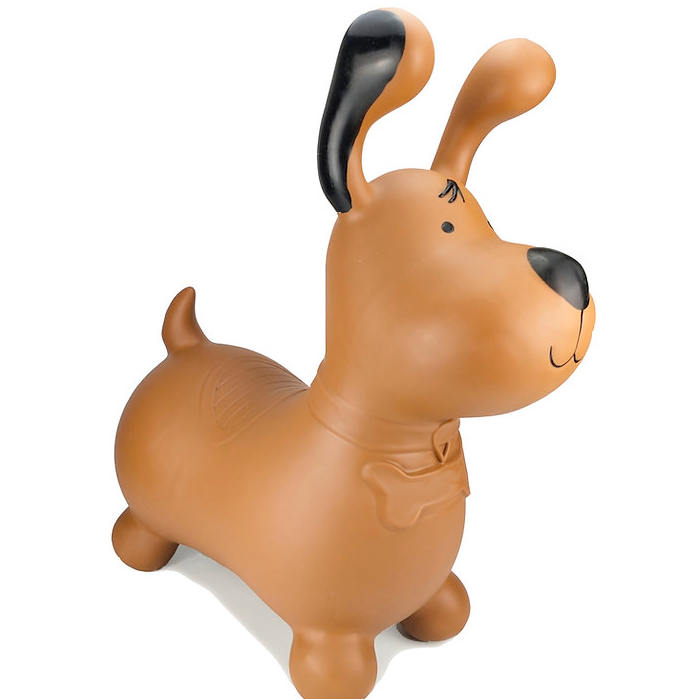 happy hopperz brown dog bouncy toy
