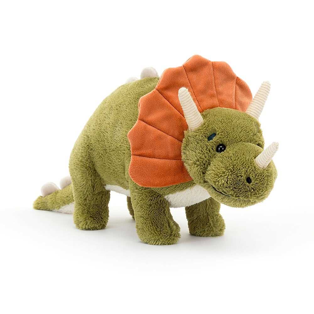 jellycat dinosaur - orange and green