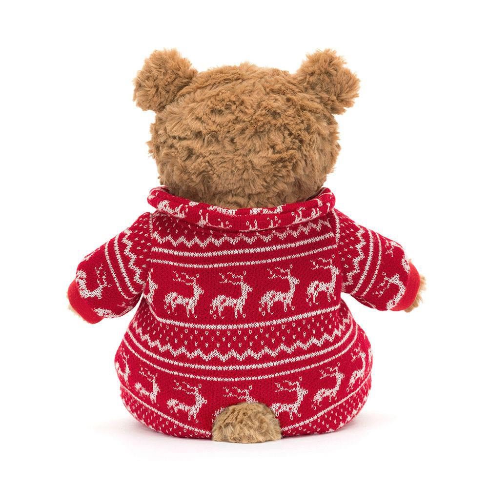 Jellycat Bartholomew Bear Winter Pyjamas - I Want That Present