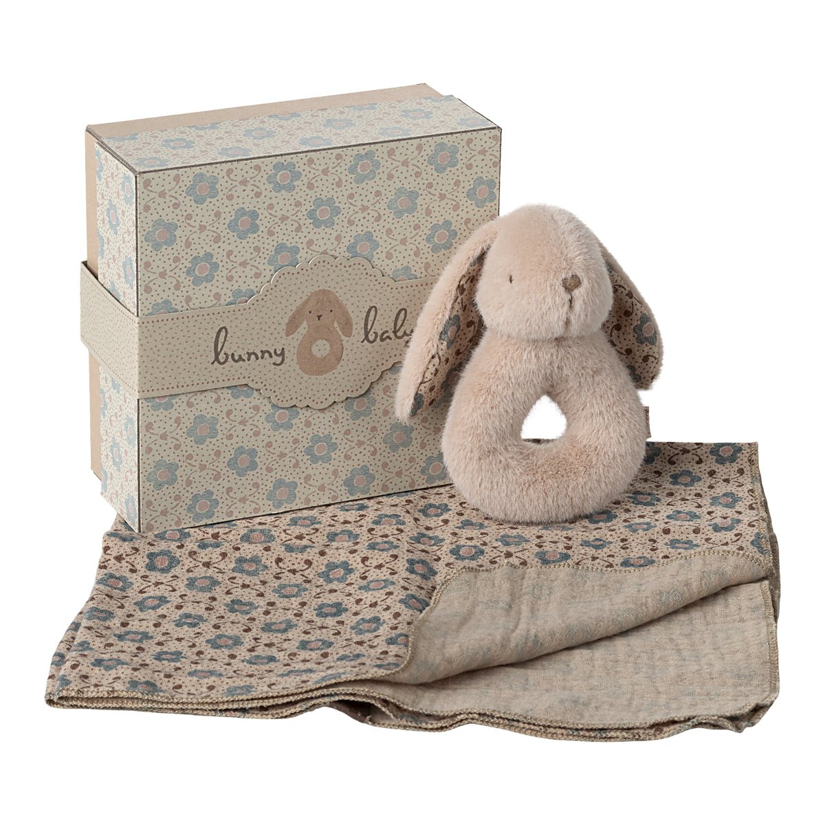 Maileg Bunny Rattle Set - Powder - I Want That Present