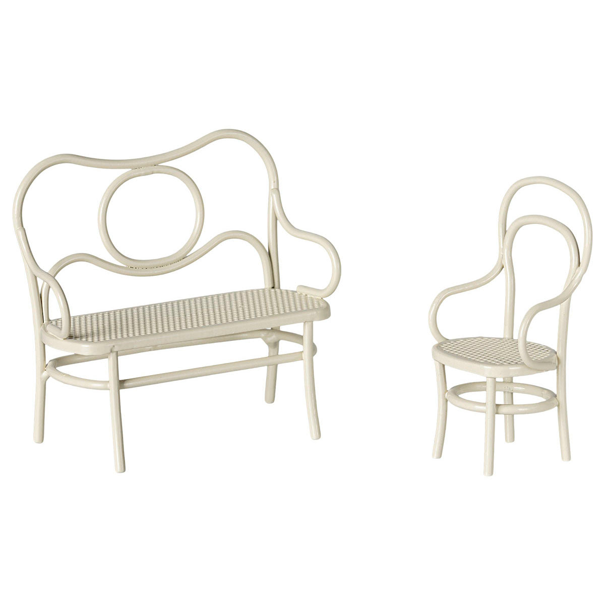 Maileg Café Set, Mouse, Small - Off white