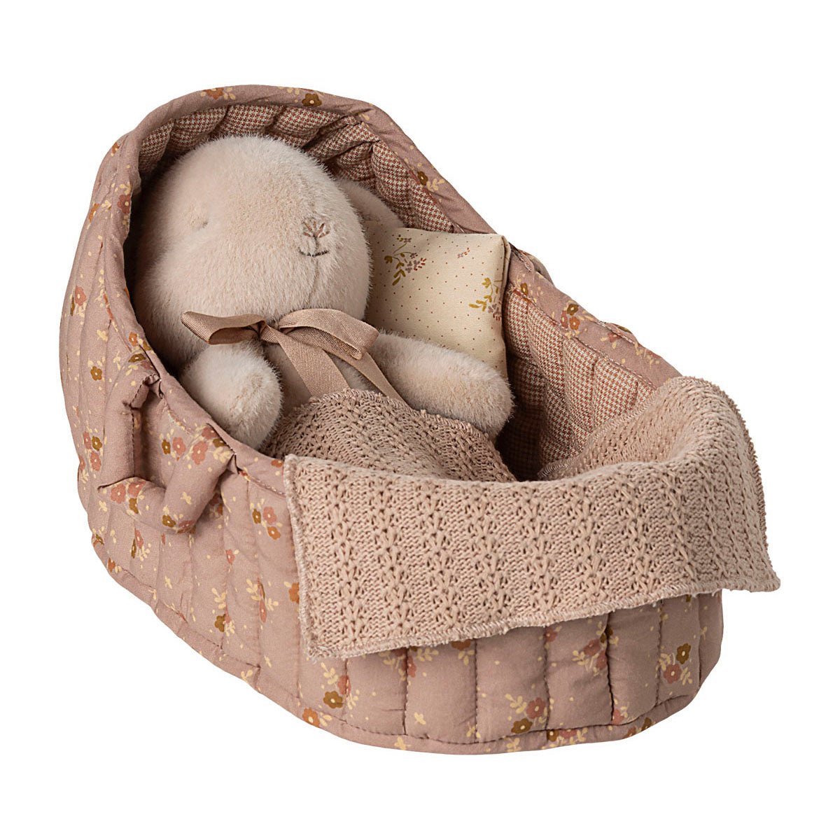 Maileg Sleeping Bunny Plush, Small - Powder - I Want That Present