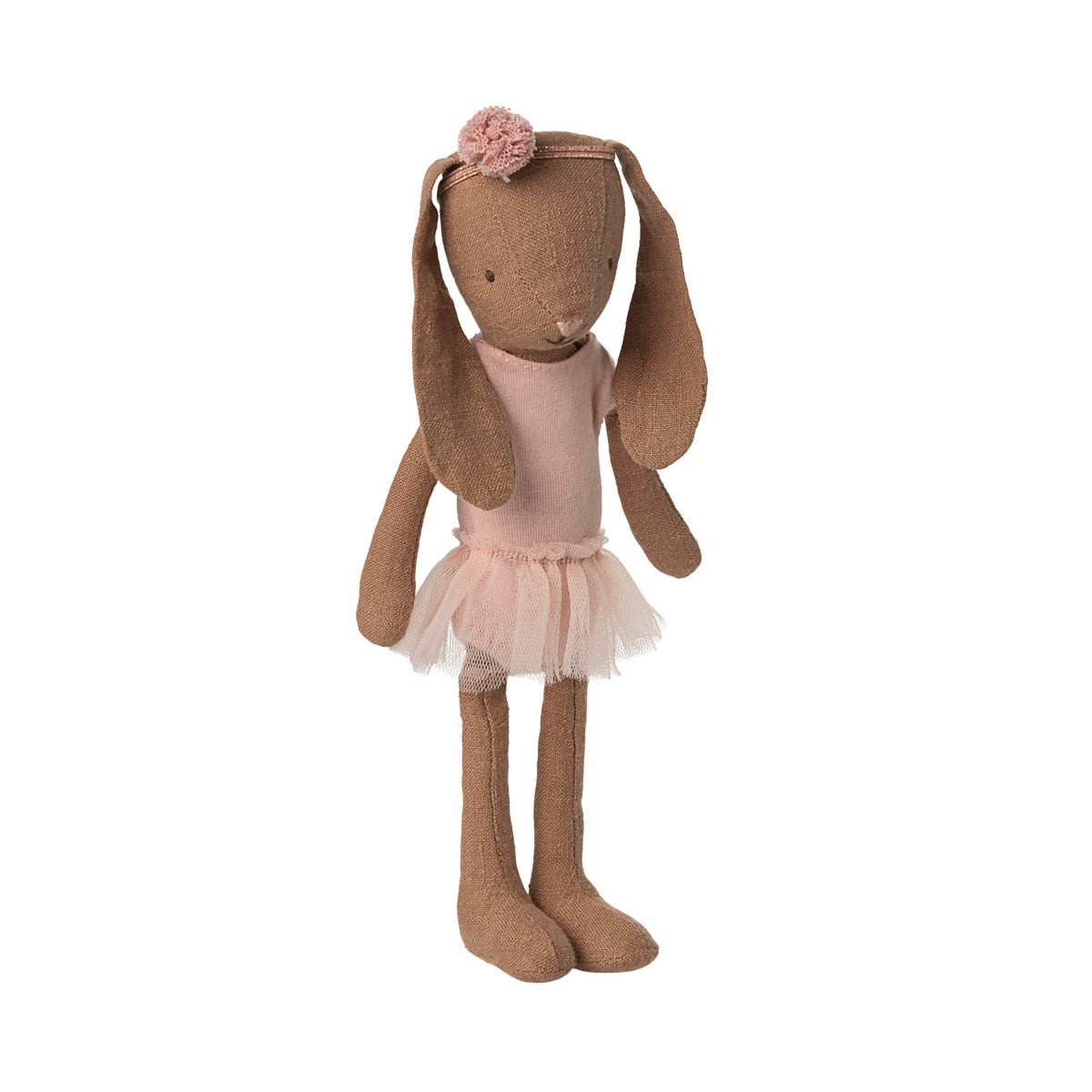 Maileg Bunny Size 1, Chocolate Brown - Ballet Suit and Skirt Rose - I Want That Present