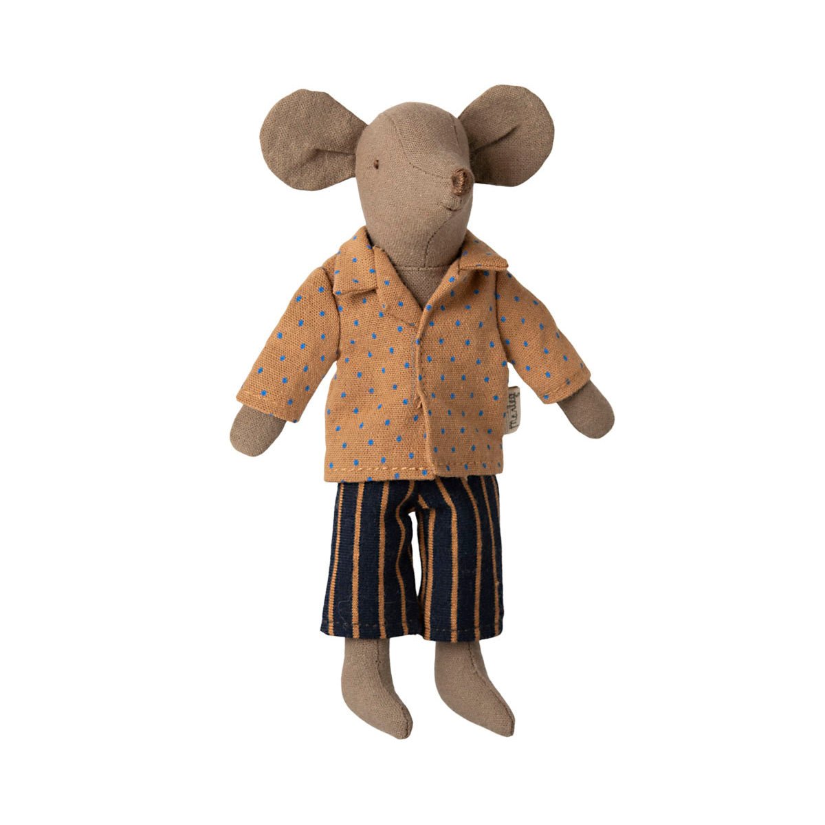Maileg Maileg Dad Mouse Clothes - Yellow Shirt & Stripe Trousers - I Want That Present