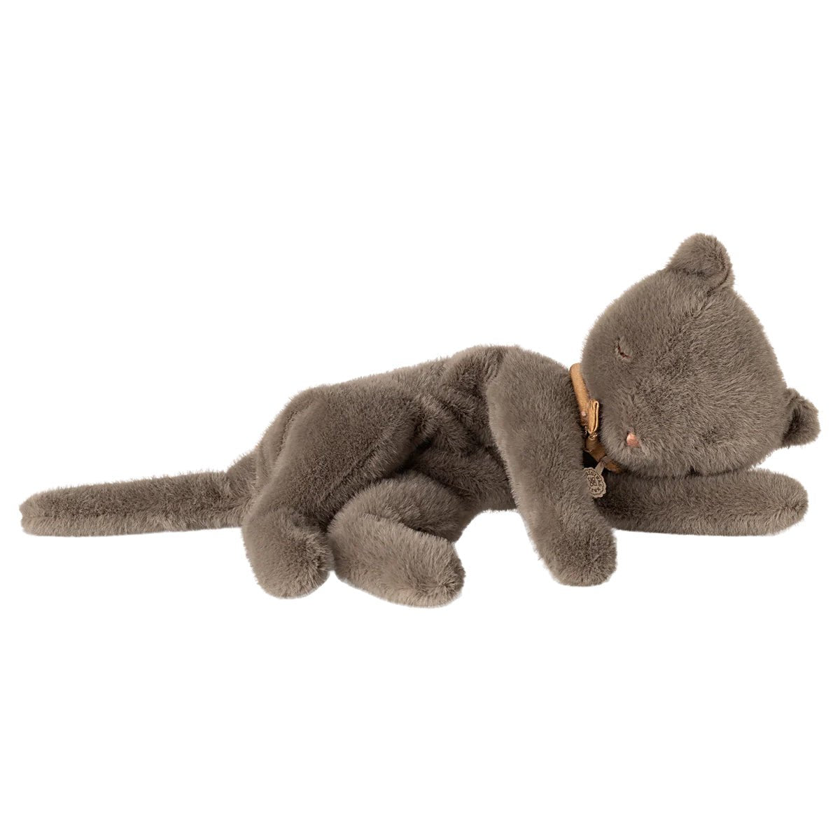 Maileg Sleeping Kitten Plush, Medium - Grey - PREORDER - due November - I Want That Present