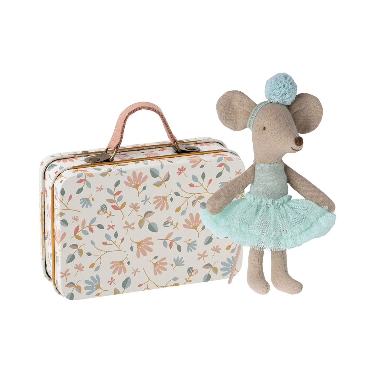 Maileg Little Sister Mint Ballerina & Suitcase