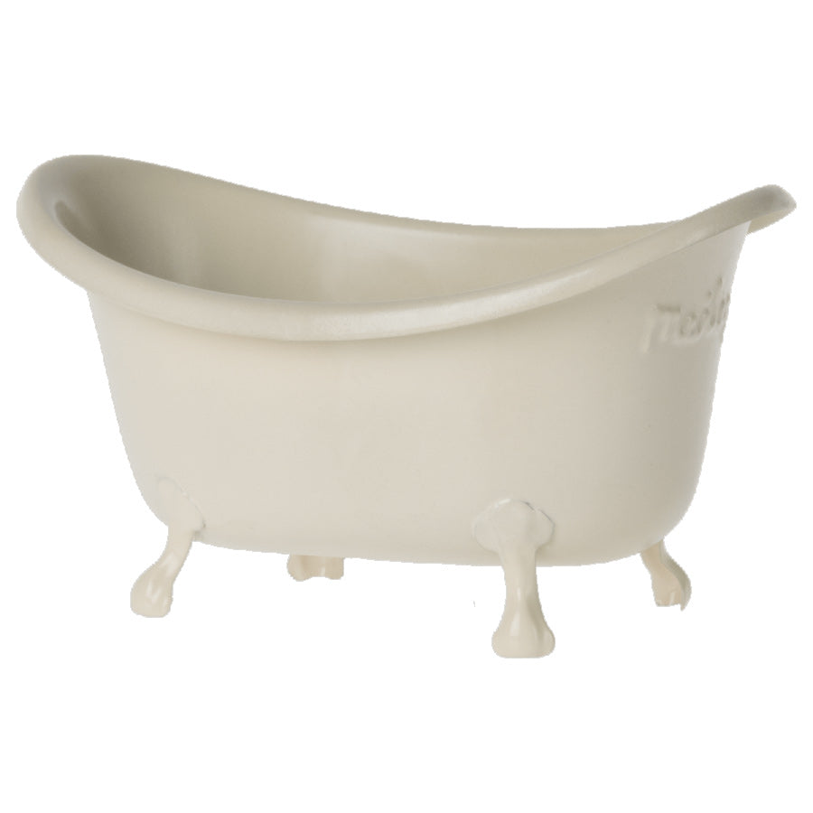 maileg mouse miniature dolls house white metal bath tub