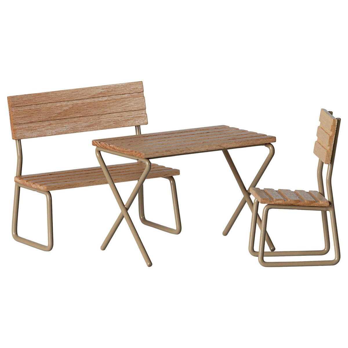 Maileg Garden Set for Mice - Table, Chair & Bench - I Want That Present