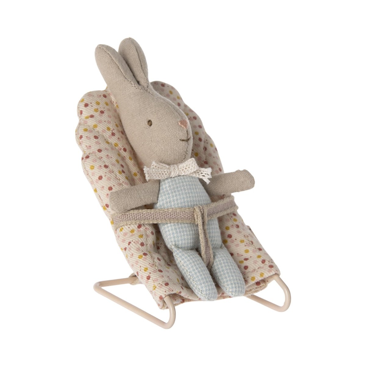 Maileg Rabbit, MY - Light Blue Check - I Want That Present