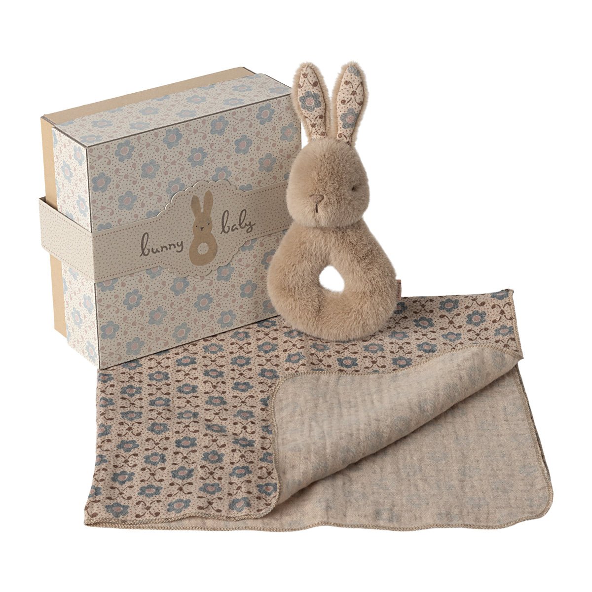 Maileg Rabbit Rattle Set - Cream Peach - I Want That Present
