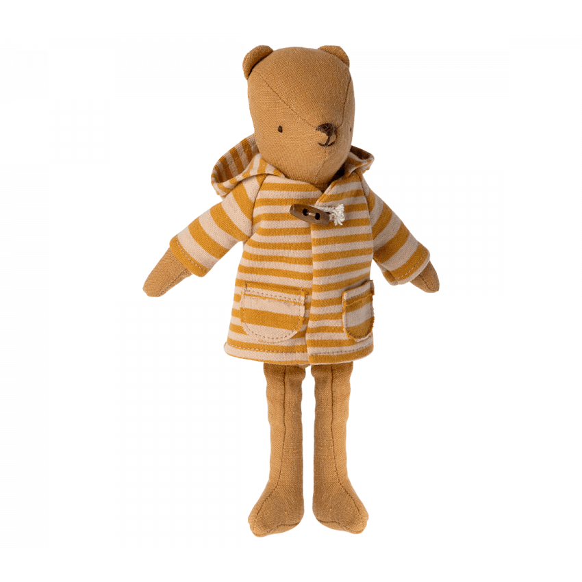 Maileg Teddy Mum Clothes - Yellow Stripe Coat - I Want That Present