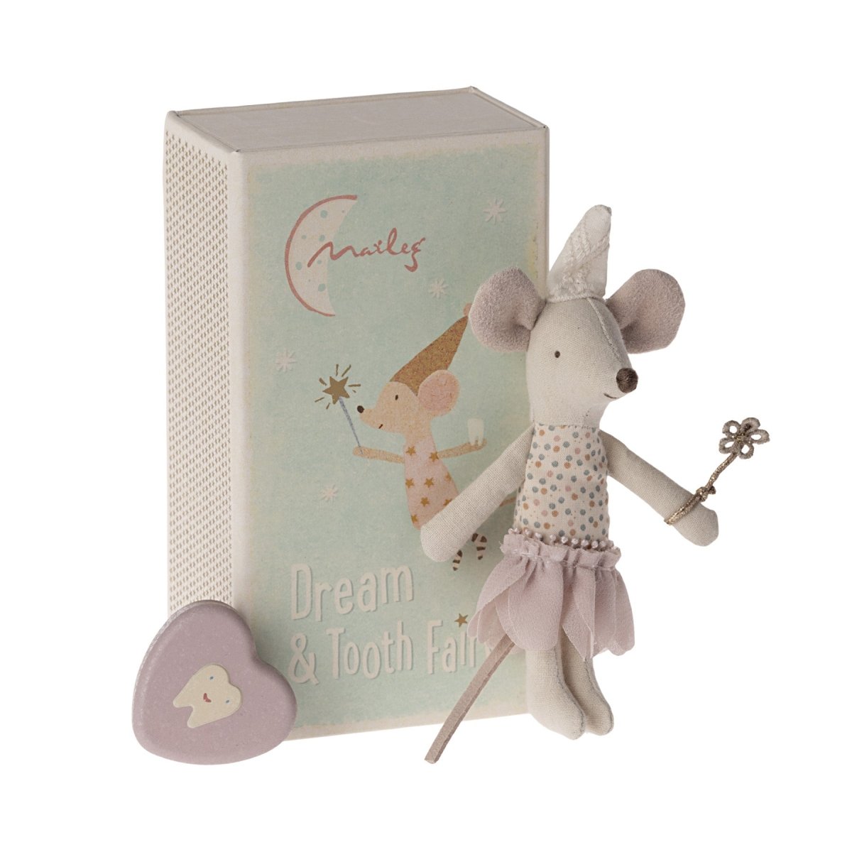 Maileg Tooth Fairy Mouse in Matchbox, Little Sister - I Want That Present