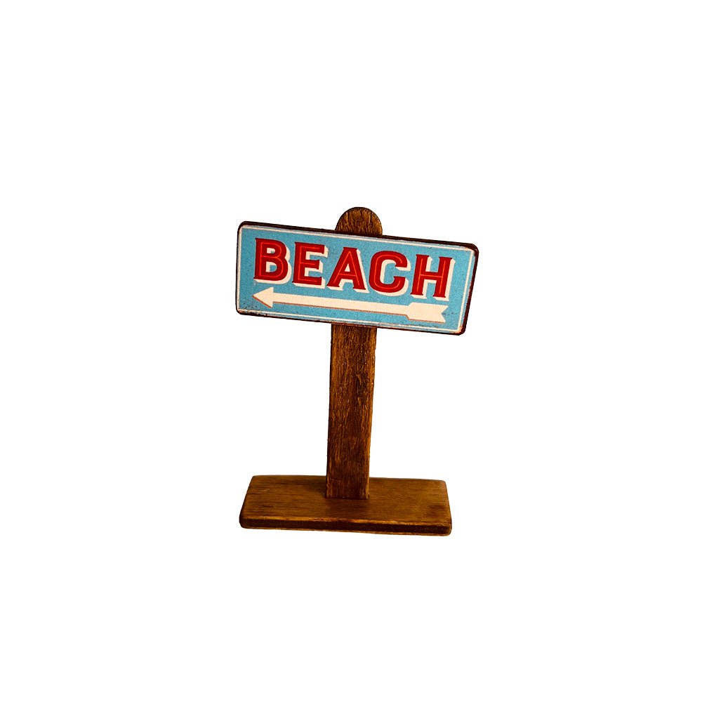 Miniature Wooden Beach Sign - To the Beach - I Want That Present