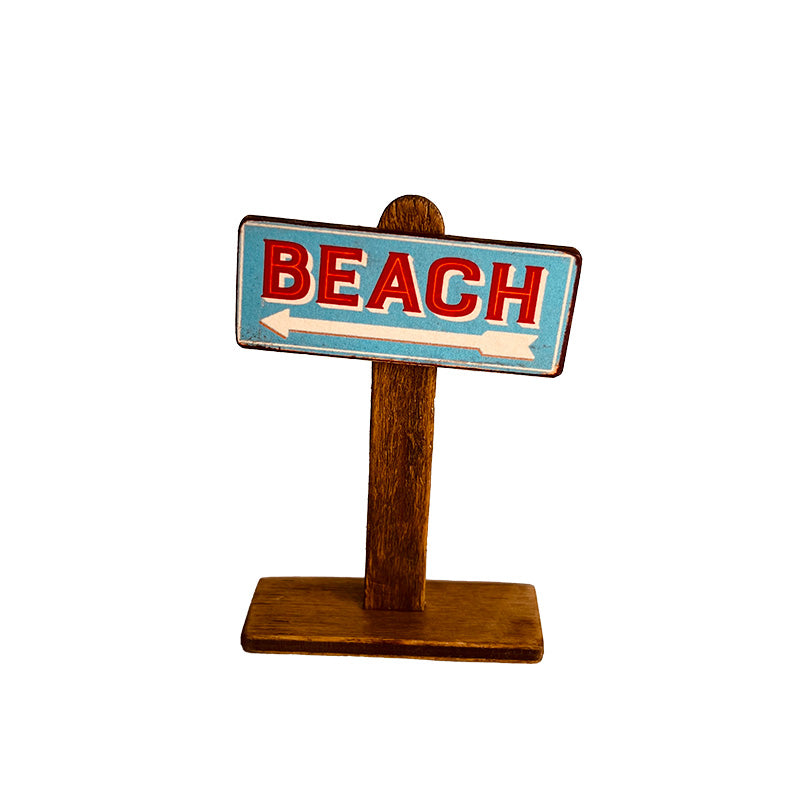 Miniature Wooden Beach Sign - To the Beach