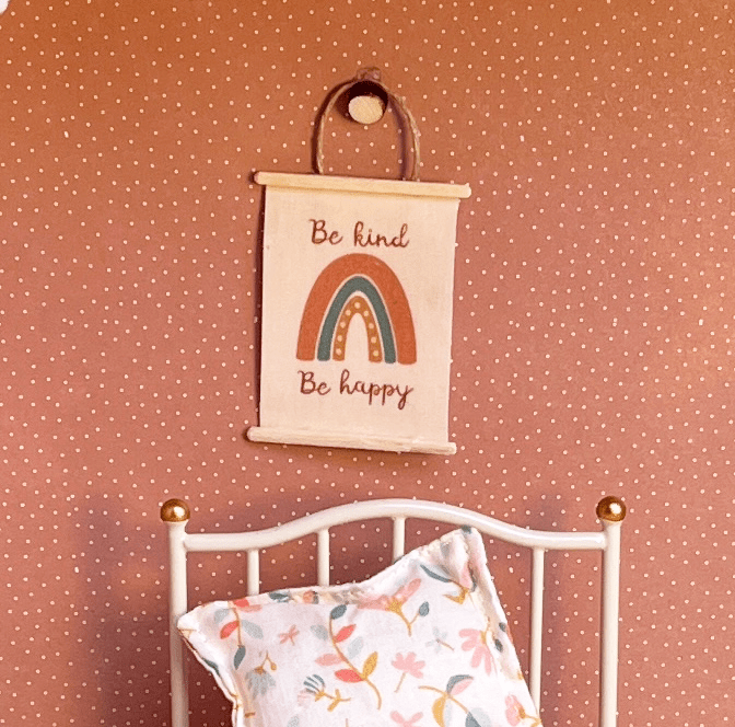 Miniature Wall Art - Rainbow, Be Kind - I Want That Present