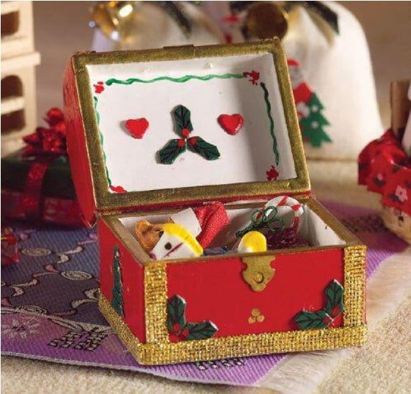 Miniature Christmas Box with Toys - I Want That Present