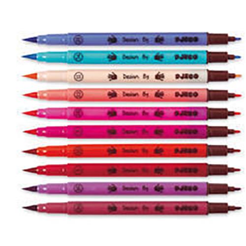 Djeco 10 Double - ended Felt Tip Pens - Pinks - I Want That Present