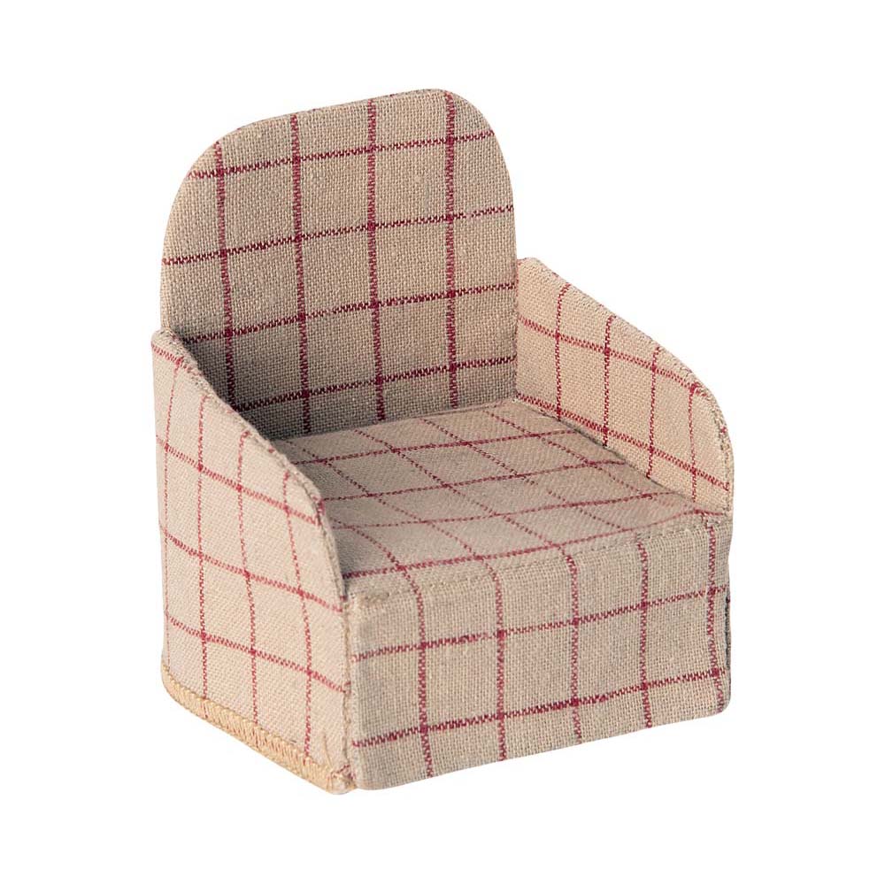 Maileg Mouse Chair  - Red & Cream