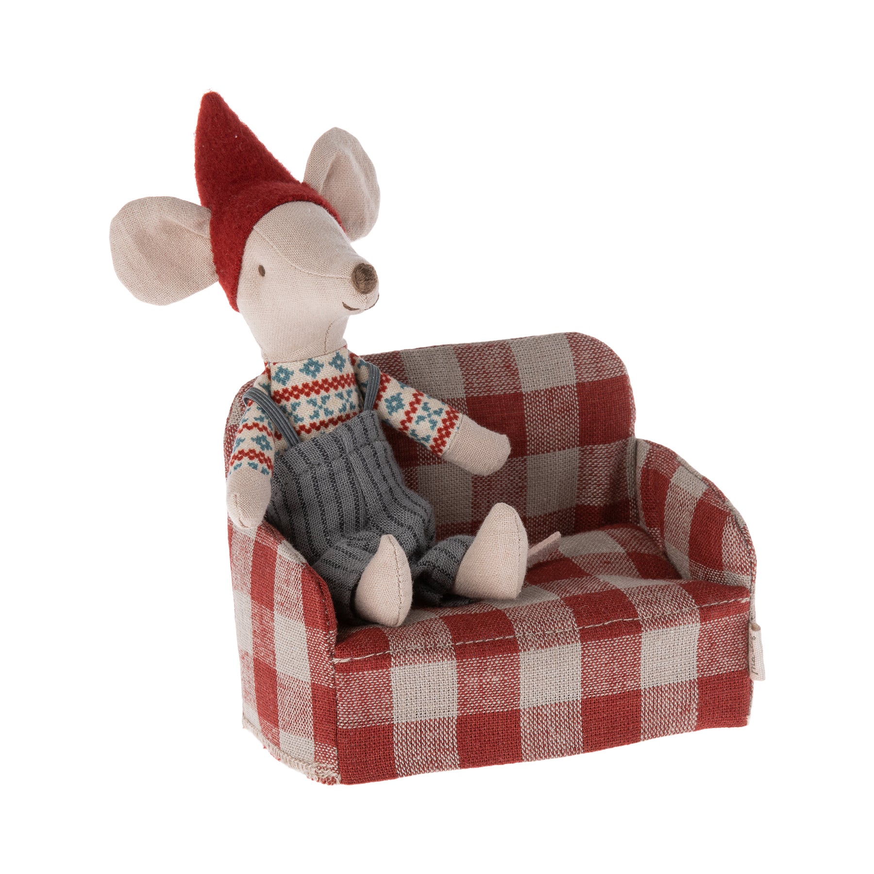 Maileg Mouse Couch - Red Gingham