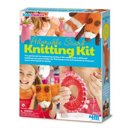 4M Adorable Scarf Knitting Kit - I Want That Present