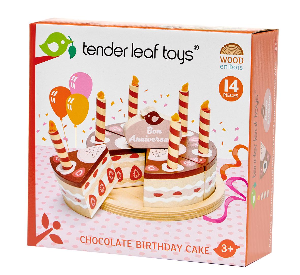 Tender Leaf Toys Chocolate Birthday Cake - I Want That Present