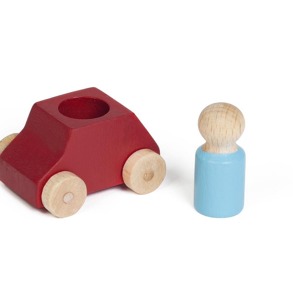 Lubulona Wooden Toy Car - Red - I Want That Present