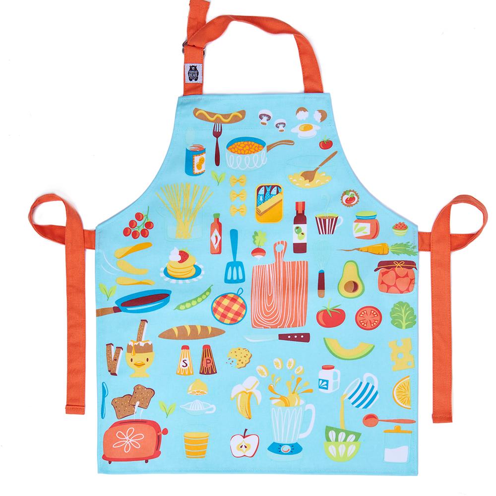 Threadbear Designs Let's Cook Cotton Apron - I Want That Present