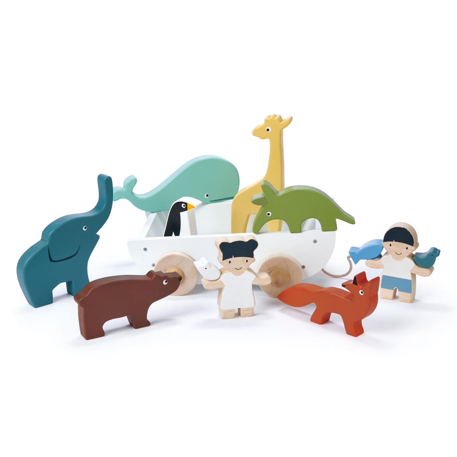 Tender Leaf Toys The Friend Pull Along Ship with Animals